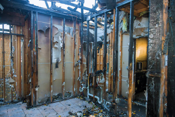 Professional Emergency Fire Cleanup technician working in K. I. Sawyer, MI